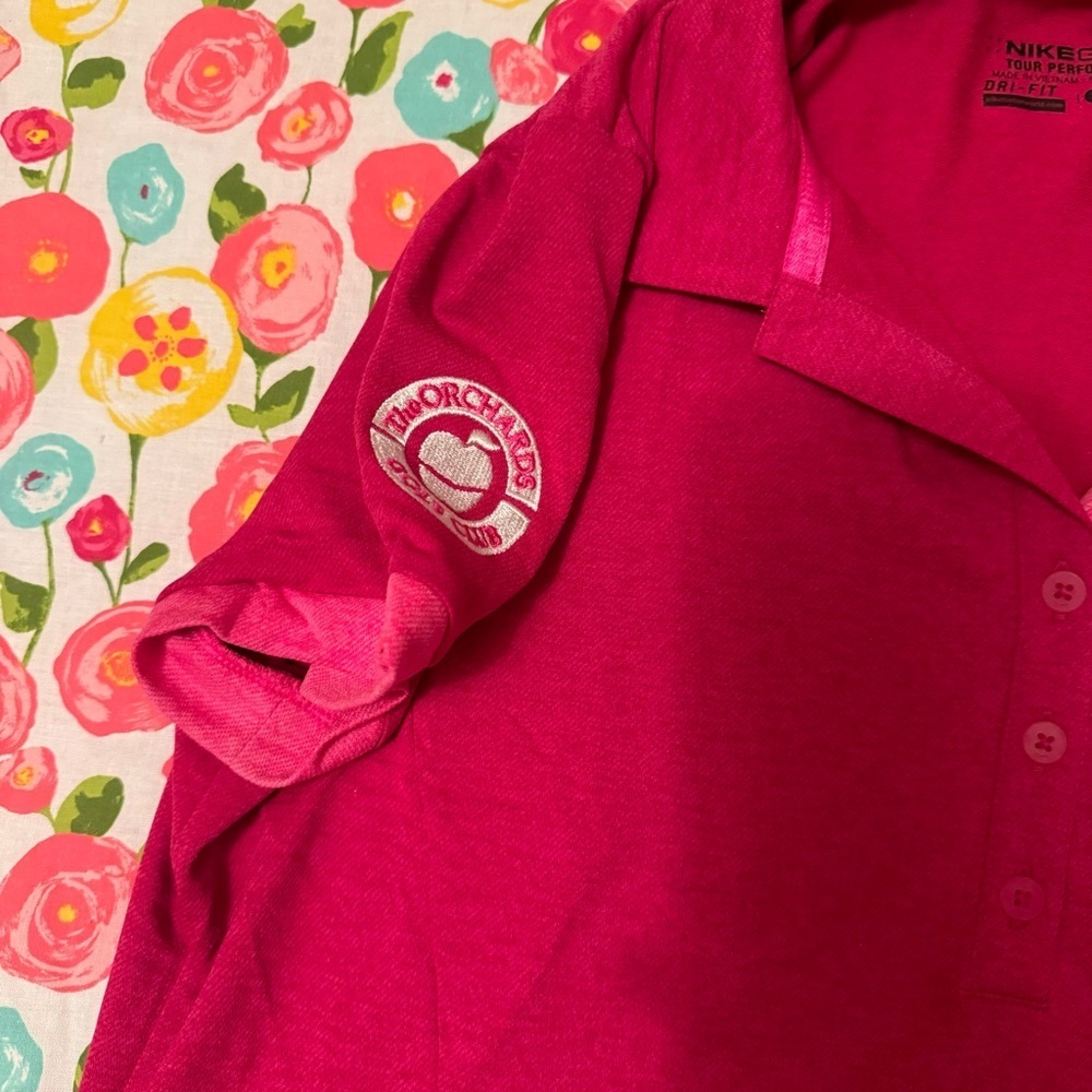 Women’s large Nike golf polo orchards pink - Picture 2 of 4